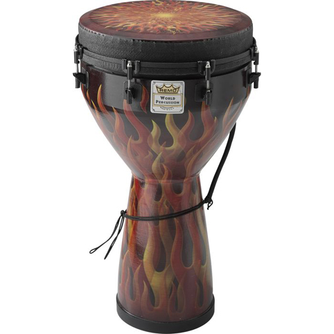 Remo Designer Series Key-tuned Djembe Flame